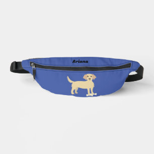 Pack Fanny bleu avec chien de laboratoire