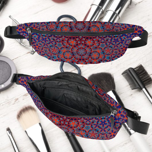 Pack Fanny Motif Gras Bleu Et Rouge