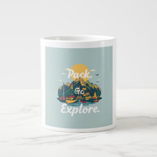 "Pack, Go, Explore" - Mug Thème Voyage (Devant)