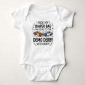 Pack My Diaper Bag I'm Going to the demo derby Romper (Voorkant)