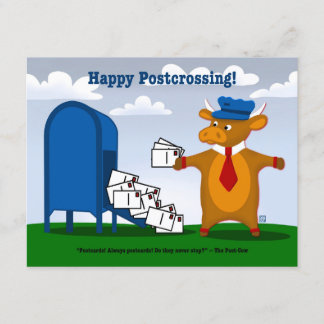 PACK OF 10 Postcrossing Post Cow Postcards Notitiekaartje