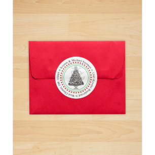 Pack of 24 Holiday-Themed Return Address Labels