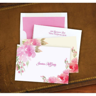 Pack of 24 Pretty dans Pink Folded Note