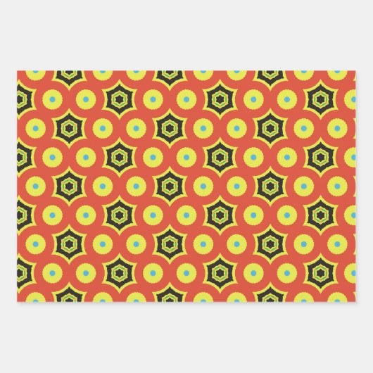 Pack papier 172 Décoratif Rouge Vert Jaune (Devant 2)