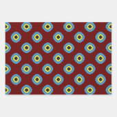 Pack papier 178 Décoratif rouge jaune bleu (Devant)