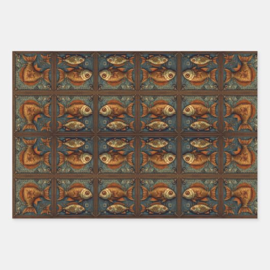 Pack papier 572 Poissons Steampunk (Devant)