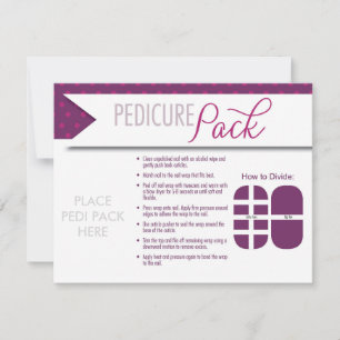 Pack pédicure - Carte avec enveloppe