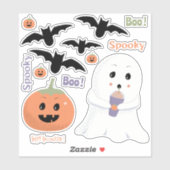 Pack Sticker Éffrayant Halloween amusant (Feuille)