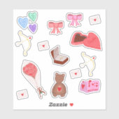 Pack Sticker Planner, Valentine esthétique (Feuille)