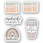 Pack Sticker pour sage-femme, Midwifery, Cadeau po (Devant)