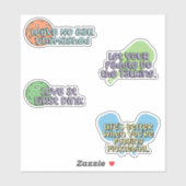 Pack Stickers Joueur Pickleball Multicolor Fun (Feuille)