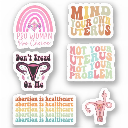 Pack Stickers Roe V Wade, Avortement, Pro Choice (Devant)