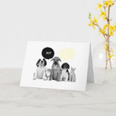 PACK VAN HONDEN "30ste" VERJAARDAG COMPLIMENT Kaart (Gele Bloem)