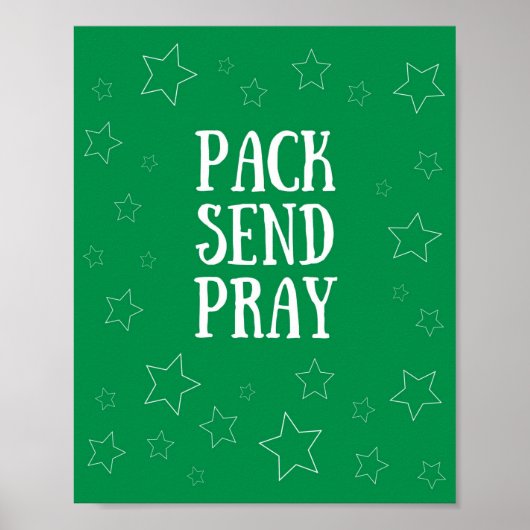 Pack Verstuur Pray Green Poster (Voorkant)