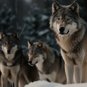 Pack Wolf en hiver Jigsaw Puzzle