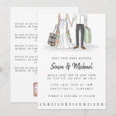 Pack Your Bags Destination Mariage Invitation (Devant / Derrière)