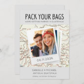 Pack Your Bags Guatemala Destination Wedding  Save The Date (Voorkant / Achterkant)