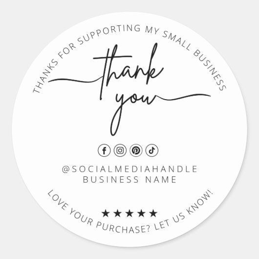 Package du Étiquette du Merci de l'autocollant bla (Devant)