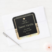 Packaging de produits de luxe Étiquette Noir et Or (Enveloppe)