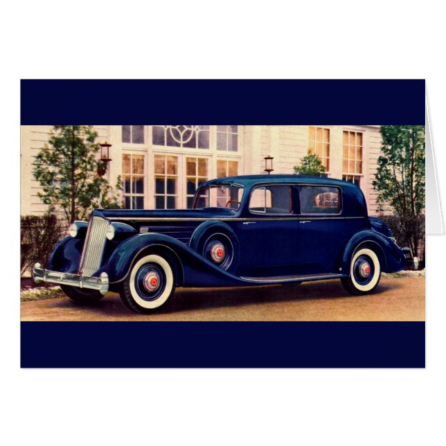 Packard bleu 1936 (Devant Horizontal)