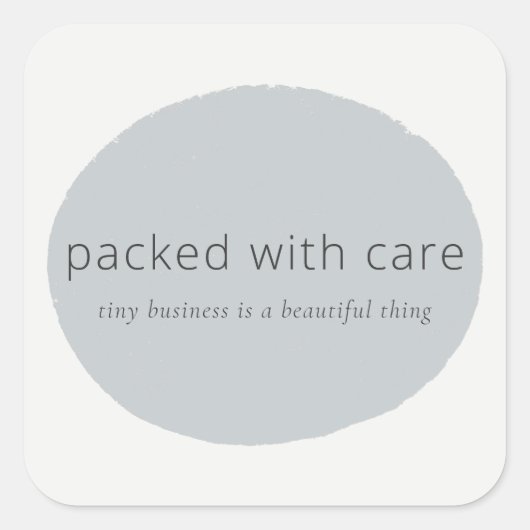 Packed with care tiny business Sticker (Voorkant)