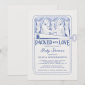 Packed with Love Fisherman Core Baby Shower Kaart (Voorkant / Achterkant)