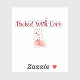 Packed With Love Sticker - Small Business label