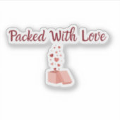 Packed With Love Sticker - Small Business label (Devant)