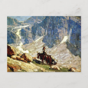 “Packin’ In” Westerse kunst van Edgar Payne Briefkaart