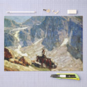 "Packin" Westerne kunst van Edgar Payne Tissuepapier (Craft)