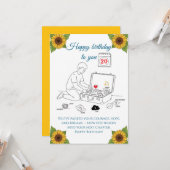 Packing for the next chapter,Birthday Kaart (Voorkant / Achterkant in situ)