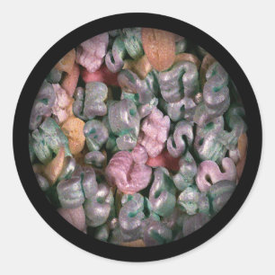 Packing Peanuts Novelty Ronde Sticker