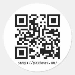 PackRat QR-code #1 Ronde Sticker