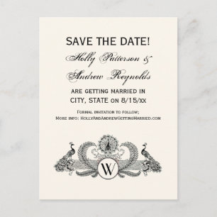 packs Monogram Ivory BG Aankondigingskaart