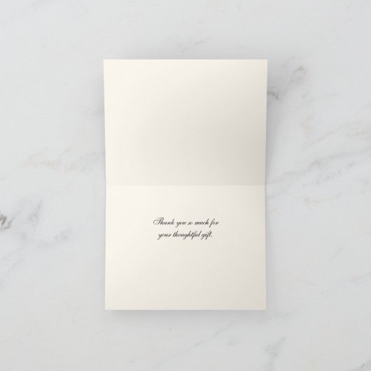  packs Monogram Ivory BG Bedankkaart (Binnen)