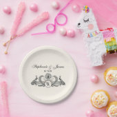  packs Monogram Ivory BG Papieren Bordje (Feest)