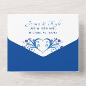Pacock All in One Wedding Invite Uitnodiging (Achterkant)