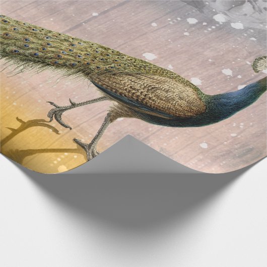  pacock en ontkoppeling van Rozen Cadeaupapier (Hoek)