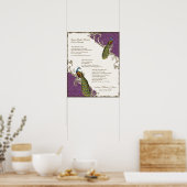 pacock & etchings - bruiloft op persoonlijke tite poster (Keuken)