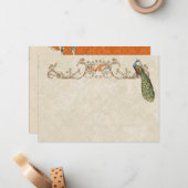 pacock & etchings Dank u Kaarten nota neemt van Notitiekaartje (Voorkant / Achterkant in situ)