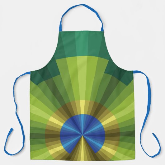 Pacock Illusion All-Over Print Schort (Voorkant)