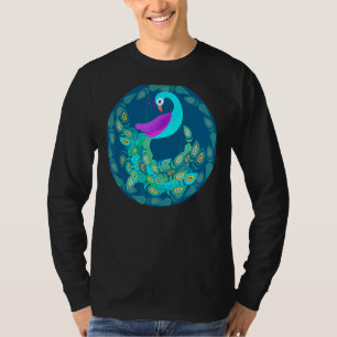 Pacock in Natuur luiers Dierlijke grafische kaart T-shirt