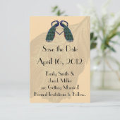  pacock Save the Date Invitations (Staand voorkant)