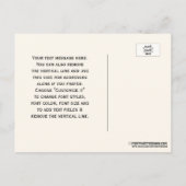  pacocks Monogram Faux Gold Ivory BG Aankondigingskaart (Achterkant)