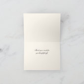 pacocks Monogram Faux Gold Ivory BG Bedankkaart (Binnen)