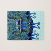  pacocks zogende Huwelijkscadeaus Legpuzzel (Horizontaal)
