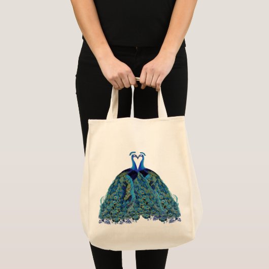 pacocks zogende Huwelijkscadeaus Tote Bag (Voorkant (product))