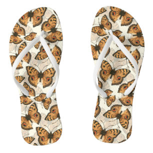 Pacocus-patroon met pansy vlinder teenslippers