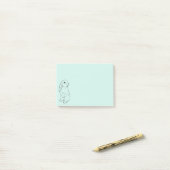 Pad Bleu Bunny Post-It (Sur un bureau)