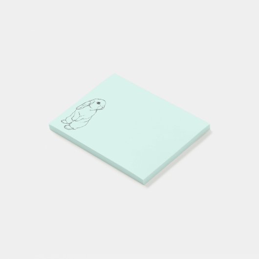 Pad Bleu Bunny Post-It (Incliné)